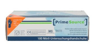 PrimeSource Nitril-Handschuhe, puderfrei, 100er Box Größe XL